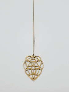 Pendentif TIKI en ARGENT 925 et BRONZE JAUNE - Fait main